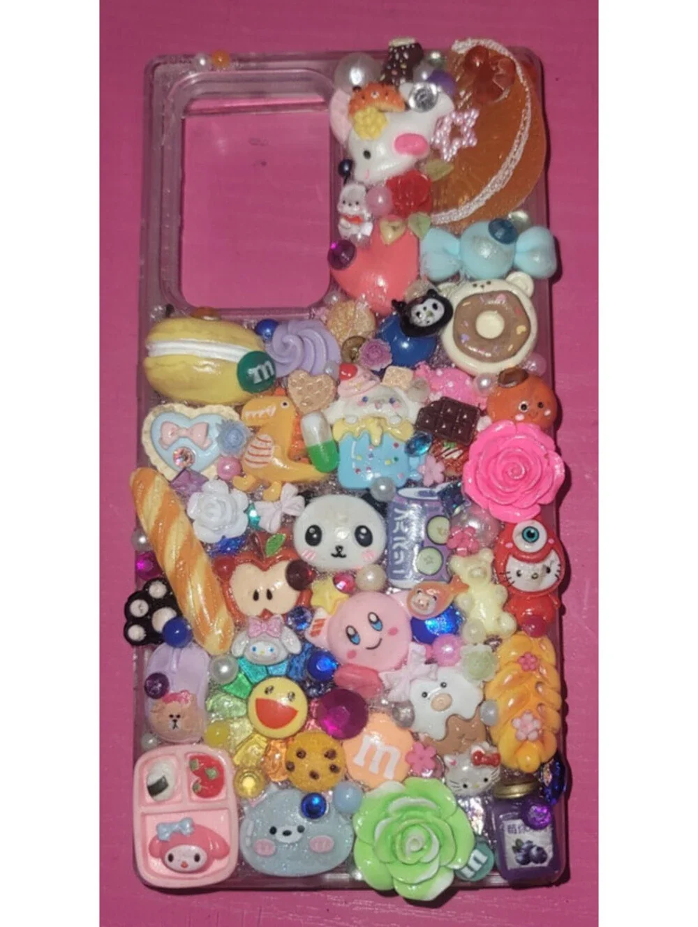 CUTE CHARMS GIRLY STUFF JUNK CASE NOTE 20 ULTRA CUSTOM MADE - AS IS -